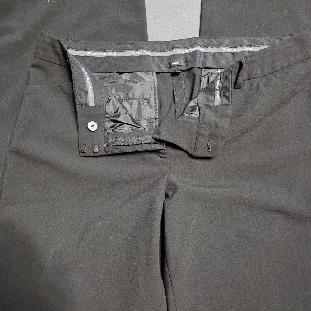 Express Black Straight Leg Pants 12 Long